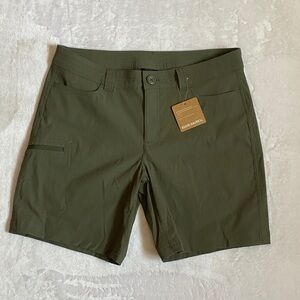 Eddie Bauer Women's Olive Flat Front Shorts